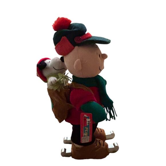 2005 Coyne's & Co. Peanuts Charlie Brown Skating & Snoopy Musical Plays NWT RARE - Picture 6 of 11
